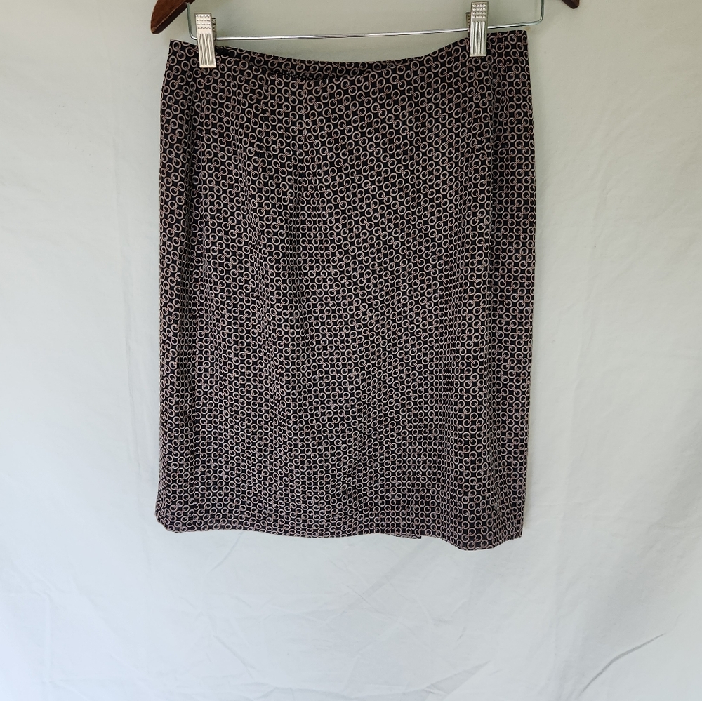 Women's Wrap Around Charter Club Elegant Black Patterned Skirt - Picture 11 of 12